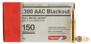 Aguila 1E300110 Rifle 300 BO 150 gr Full Metal Jacket Boat Tail (FMJBT) 50rd Box