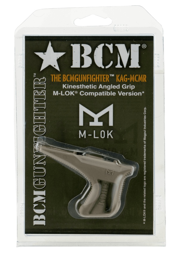 BCM KAGMCMRFDE BCMGunfighter Kinesthetic Angled Grip MOD 3 Made of Polymer With Flat Dark Earth Finish for M-Lok