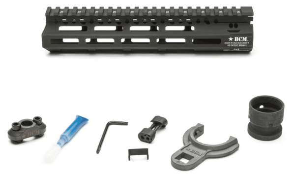 BCM MCMR9556BLK BCMGunfighter MCMR 9″ M-LOK Free-Floating Style Made of Aluminum with Black Anodized Finish for AR-Platform