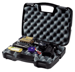 Plano 10137 SE Pistol Case made of Polymer with Black Finish Foam Padding & Latches 13.50″ x 3″ x 10.13″ Interior Dimensions Holds 1 Scoped Pistol