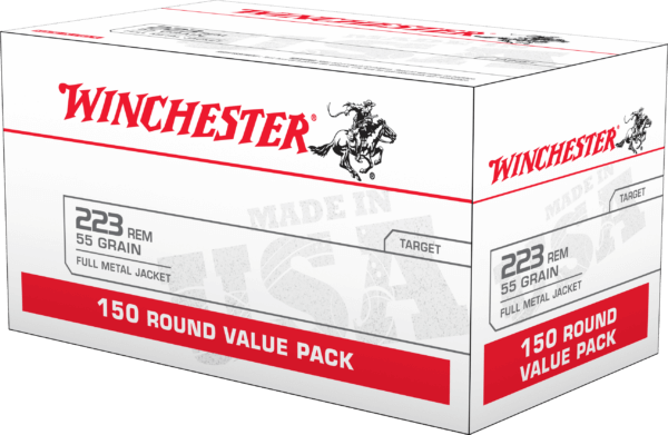 Winchester Ammo W223150 USA 223 Rem 55 gr 3240 fps Full Metal Jacket (FMJ) 150rd Box