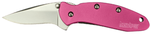 Kershaw 1600PINK Chive 1.90″ Folding Drop Point Plain Bead Blasted 420HC SS Blade Pink Anodized Aluminum Handle Includes Pocket Clip