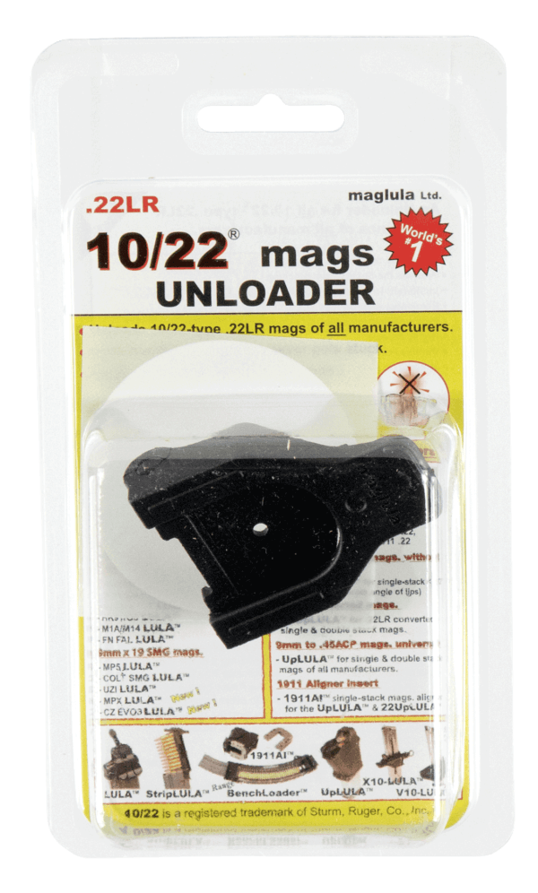 Maglula LU32B Unloader Made of Polymer with Black Finish for 22 LR Ruger 10/22