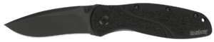 Kershaw 1670BLKST Blur 3.40″ Folding Drop Point w/Recurve Part Serrated Black DLC 14C28N Steel Blade Black Anodized Aluminum Handle Includes Pocket Clip