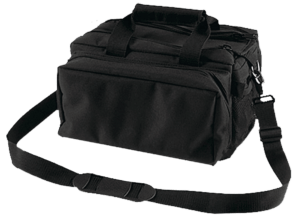 Bulldog BD910 Deluxe Range Bag Water Resistant Black Nylon with Adjustable Strap Removeable Divider Storage Pockets & Deluxe Padding 13″ x 7″ x 7″ Interior Dimensions