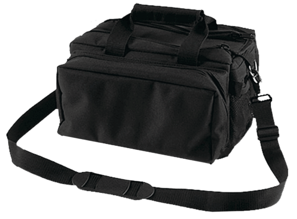 Bulldog BD910 Deluxe Range Bag Water Resistant Black Nylon with Adjustable Strap Removeable Divider Storage Pockets & Deluxe Padding 13″ x 7″ x 7″ Interior Dimensions