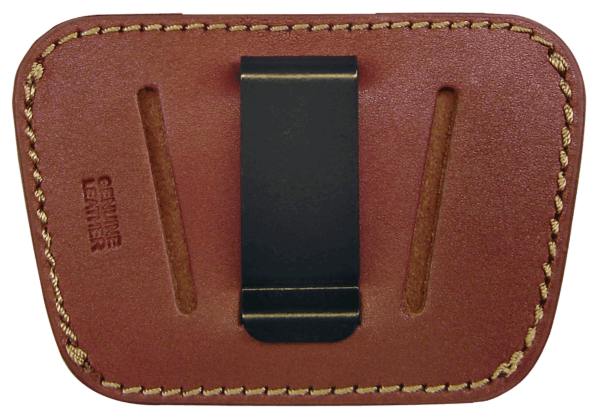 PSP 035 Belt Slide IWB/OWB Tan Leather Belt Clip/Slide Fits Med/Lg Semi-Auto Ambidextrous