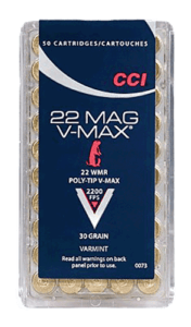 CCI 0073 Varmint 22 Mag 30 gr V-Max Polymer Tip 50rd Box