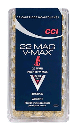 CCI 0073 Varmint VMAX 22 WMR 30 gr Hornady V-Max (VMX) 50rd Box
