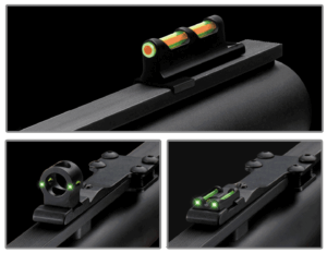 Truglo TG94D Gobble-Dot Universal Shotgun Green/Red Fiber Optic Green Fiber Optic Black