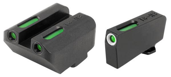 TruGlo TG13GL5A TFX Black | Green Tritium & Fiber Optic White Outline Front Sight Green Tritium & Fiber Optic Rear Sight