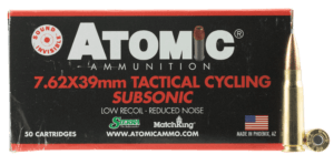 Atomic 00474 Rifle Subsonic 7.62x39mm 220 gr Hollow Point Boat Tail (HPBT) 50rd Box