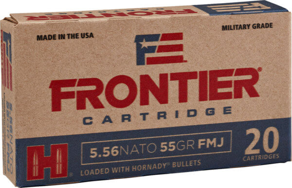 Frontier Cartridge FR200 Military Grade Centerfire Rifle 5.56x45mm NATO 55 gr Full Metal Jacket (FMJ) 20rd Box
