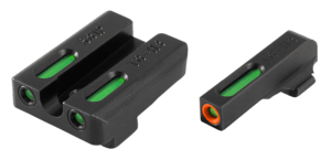 TruGlo TG13RS2PC TFX Pro Black | Green Tritium & Fiber Optic Orange Outline Front Sight Green Tritium & Fiber Optic Rear Sight