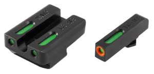 TruGlo TG13WA1PC TFX Pro Black | Green Tritium & Fiber Optic Orange Outline Front Sight Green Tritium & Fiber Optic Rear Sight