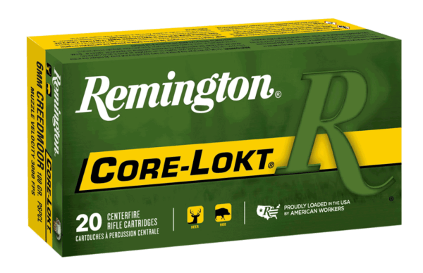 Remington Ammunition 29049 Core-Lokt Hunting 6mm Creedmoor 100 gr Pointed Soft Point Core-Lokt (PSPCL) 20rd Box