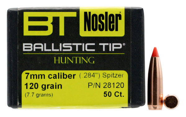 Nosler 28120 Ballistic Tip Hunting 7mm .284 120 GR Spitzer 50 Box