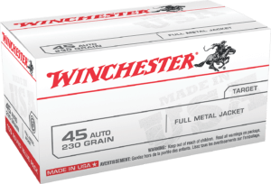 Winchester Ammo USA45AVP USA 45 ACP 230 gr Full Metal Jacket (FMJ) 100rd Box