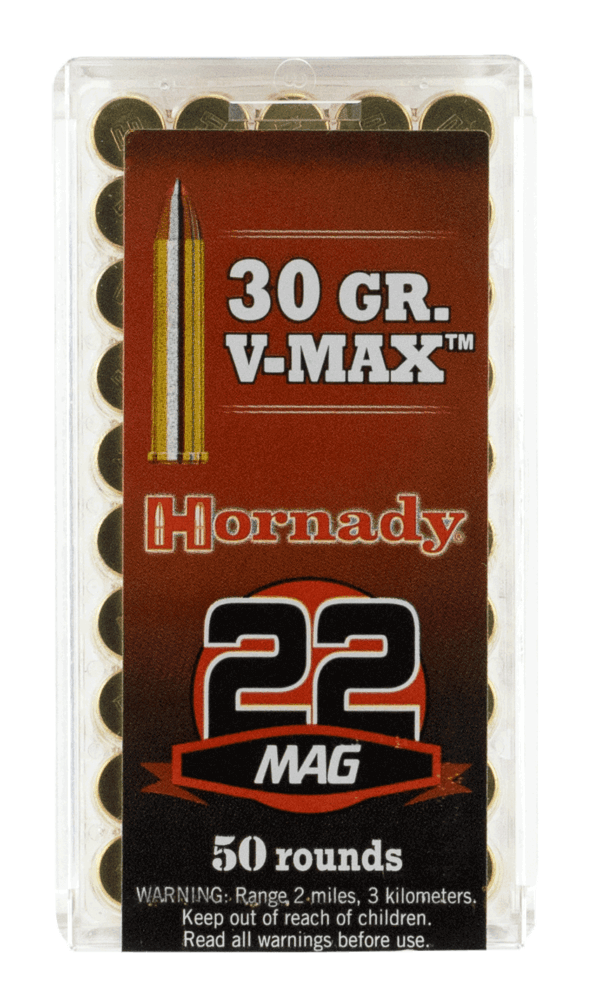 Hornady 83202 Varmint Express Rimfire 22 WMR 30 gr Hornady V-Max (VMX) 50rd Box