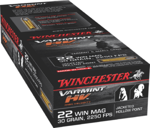 Winchester Ammo S22M2 Varmint HV 22 Mag 30 gr Jacketed Hollow Point (JHP) 50rd Box