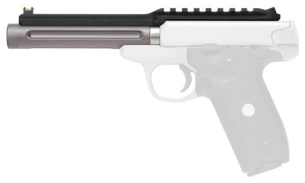 Tactical Solutions RL6TEGMGRF Ridge-Lite Barrel 22 LR 6″ Gunmetal Gray Finish  Aluminum Material with Threading & Fluting for S&W SW22 Victory