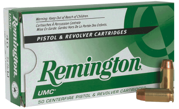 Remington Ammunition 23746 UMC  40 S&W 165 gr Full Metal Jacket 50rd Box