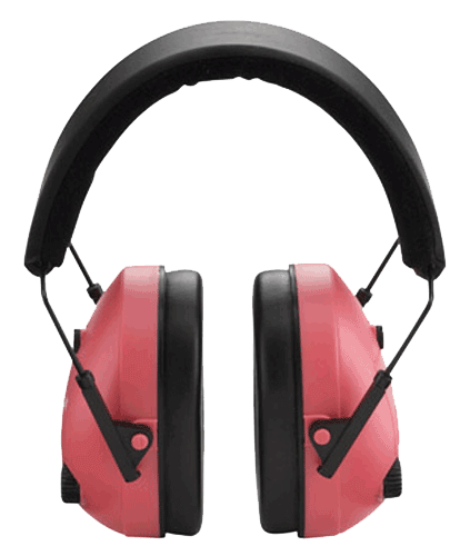 Champion Targets 40975 Electronic Muffs 25 dB Over the Head Pink/Black Adult