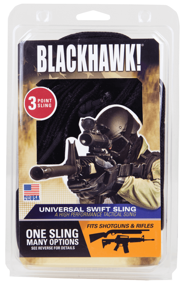 Blackhawk 70GS17BK Universal Swift Sling 1.25″ Adjustable Black Heavy Duty Webbing