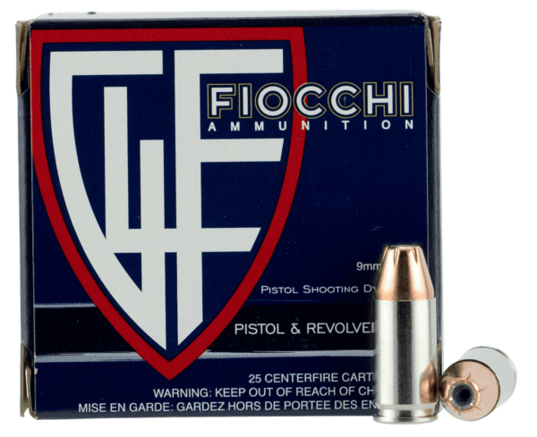 Fiocchi 9XTPC25 Hyperformance Defense 9mm Luger 124 gr Hornady XTP Hollow Point 25rd Box