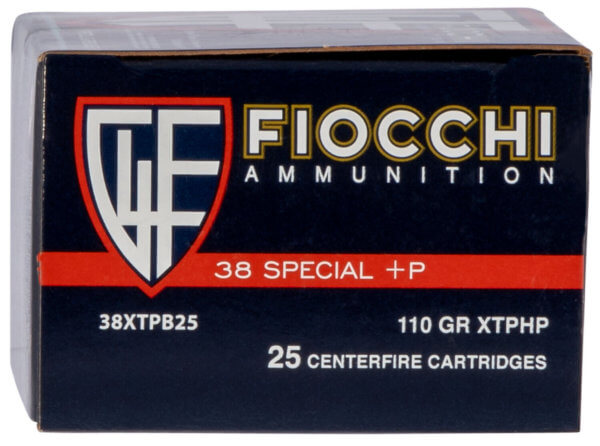 Fiocchi 38XTPB25 Hyperformance Defense 38 Special +P 110 gr Hornady XTP Hollow Point 25rd Box