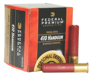 Federal PD412JGE000 Premium Personal Defense 410 Gauge 2.50″ 4 Pellets 7/16 oz 850 fps 000 Buck Shot 20rd Box