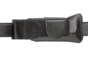 Safariland 123832 Horizontal Mag Pouch  Single Leather Hook & Loop Compatible With Glock 17/19/22/23/34/35