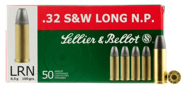 Sellier & Bellot SB32SWLA Handgun  32 S&W Long 100 gr Lead Round Nose 50rd Box