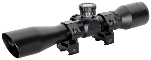 Truglo TG8504BT Tru-Brite Xtreme Compact Tactical 4x 32mm Obj 20.79 ft @ 100yds FOV 1″ Tube Black Finish Mil-Dot