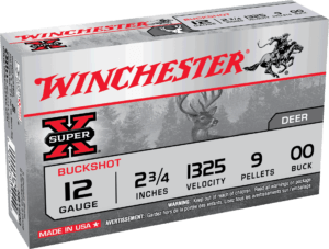 Winchester Ammo XB121 Super X 12 Gauge 2.75″ 16 Pellets 1 Buck Shot 5 Bx/ 50 Cs