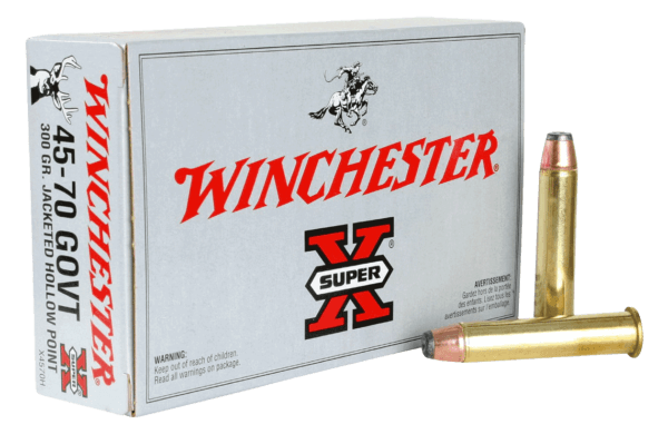 Winchester Ammo X4570H Super X 45-70 Gov 300 gr 1880 fps Jacketed Hollow Point (JHP) 20rd Box