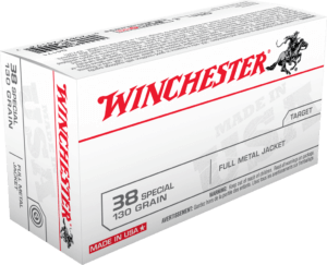 Winchester Ammo Q4171 USA 38 Special 130 gr Full Metal Jacket (FMJ) 50rd Box