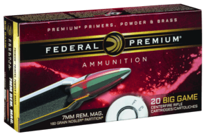 Federal P7RF Premium 7mm Rem Mag 160 gr Nosler Partition (NP) 20rd Box