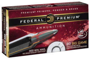 Federal P300WD2 Premium 300 Win Mag 180 gr Nosler Partition (NP) 20rd Box