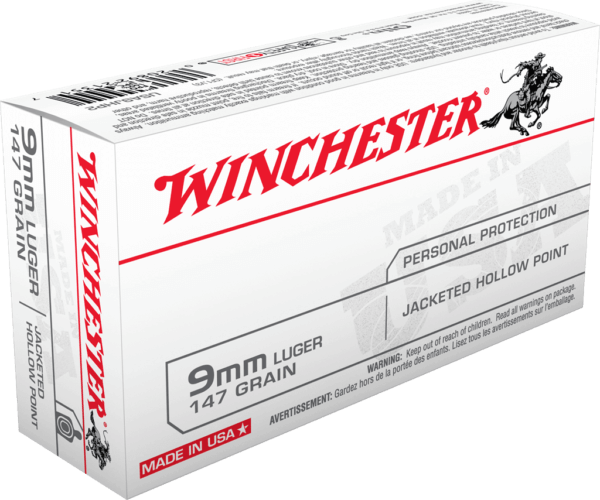 Winchester Ammo USA9JHP USA Defense 9mm Luger 115 gr Jacketed Hollow Point (JHP) 50rd Box