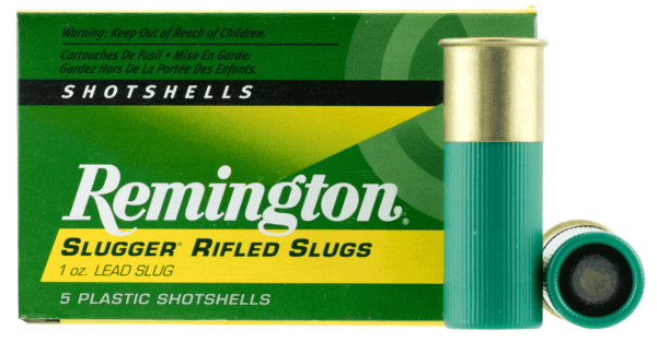 Remington Ammunition 20300 Slugger 12 Gauge 2.75″ 1 oz 1560 fps Rifled Slug Shot 5rd Box