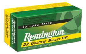 Remington Ammunition 1600 Golden Bullet 22 LR 36 gr Plated Hollow Point 100rd Box