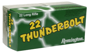 Remington Ammunition 21238 Thunderbolt Rimfire 22 LR 40 gr Round Nose (RN) 50rd Box