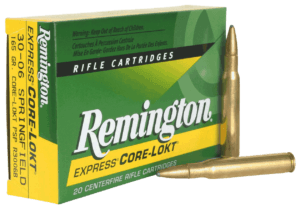 Remington Ammunition 21415 Core-Lokt Hunting 30-06 Springfield 165 gr Pointed Soft Point Core-Lokt (PSPCL) 20rd Box