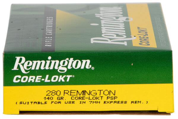 Remington Ammunition R280R3 Core-Lokt 280 Rem 140 gr Core-Lokt Pointed Soft Point (PSPCL) 20rd Box