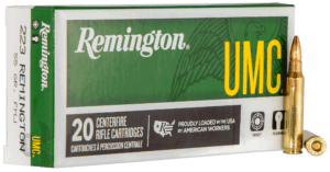 Remington Ammunition L223R3 UMC 223 Rem 55 gr Full Metal Jacket (FMJ) 20rd Box