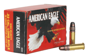 Federal AE22SUP1 American Eagle Suppressor 22 LR 45 gr Copper-Plated Solid Point 50rd Box