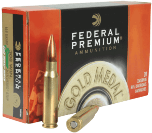 Federal GM308M Gold Medal 308 Win 168 gr Sierra MatchKing Boat-Tail Hollow Point (BTHP) 20rd Box