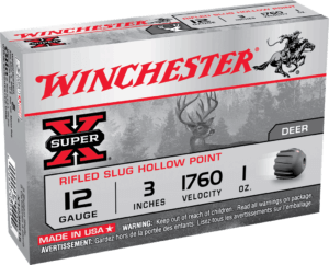 Winchester Ammo X123RS15 Super-X Rifled Slug Hollow Point 12 Gauge 3″ 1 oz 5rd Box
