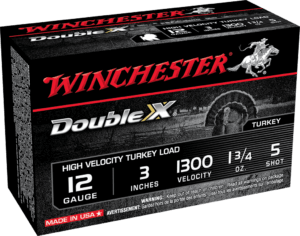 Winchester Ammo STH1234 Double X High Velocity Turkey 12 Gauge 3″ 1 3/4 oz 1300 fps 4 Shot 10rd Box